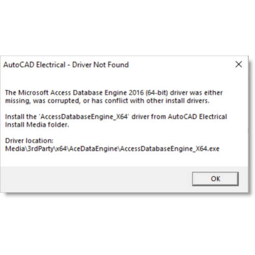 Не вдається знайти драйвер Microsoft Access Database Engine 2016 (64-розрядна версія) Не вдається знайти драйвер Microsoft Access Database Engine 2016 (64-розрядна версія)